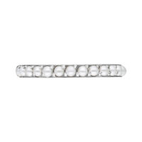 Pearl Clicker Piercing in argento con diametro interno di 6.0 mm su sfondo bianco