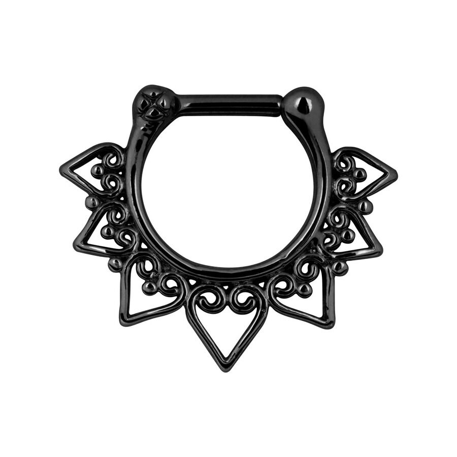Clicker per Setto Nero Steel Blackline® Clicker per setto nero in acciaio chirurgico con punte decorative