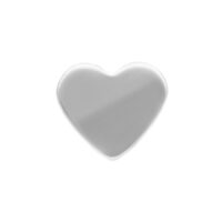 Punta a Cuore Argento in Titanio su sfondo bianco