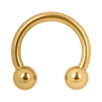 Barbell Circolare Dorato con filettatura esterna, 1,2 mm di spessore, 7,0 mm di diametro interno