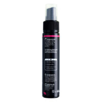Flacone spray nero con 60ml di spray per piercing, dettaglio rosso