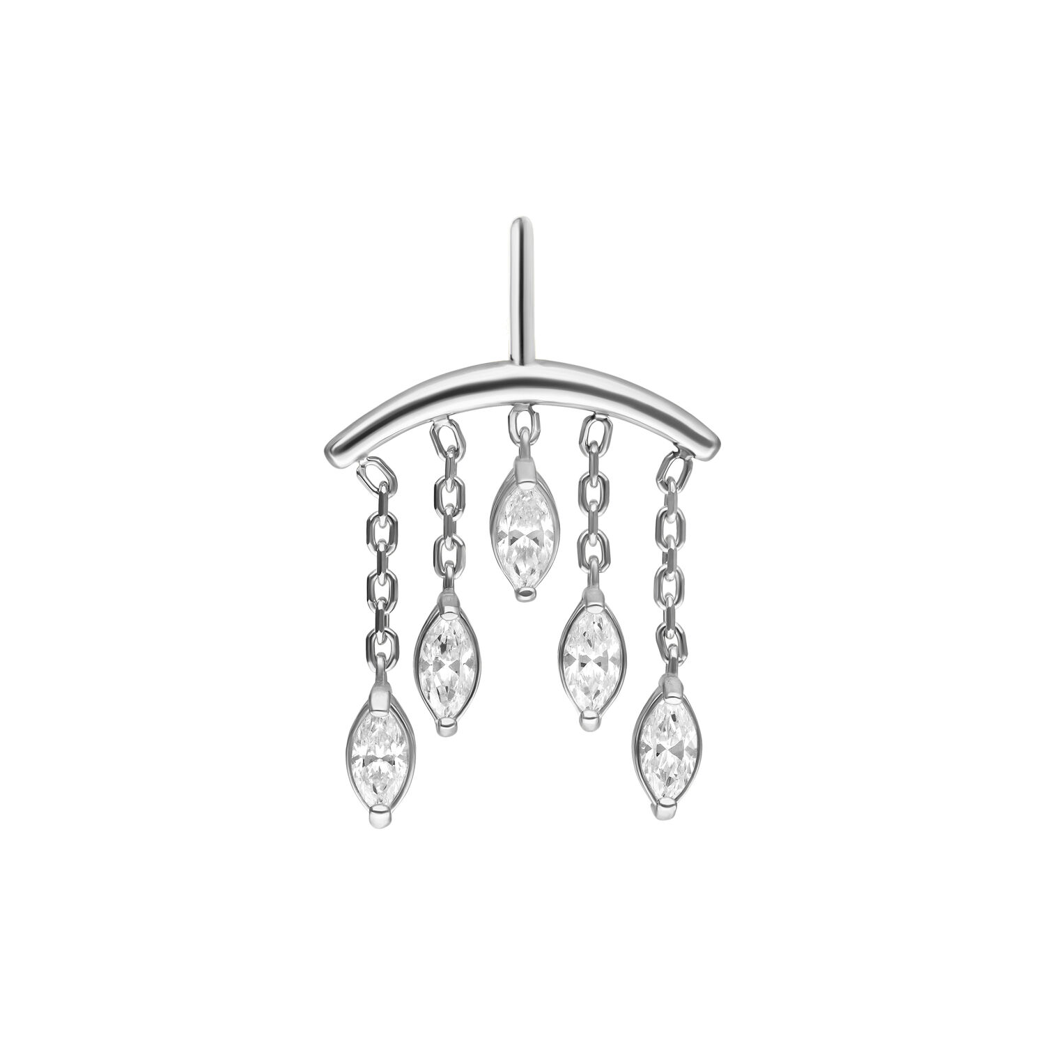 Oval Drop Vertical Helix Push Fit Attachment