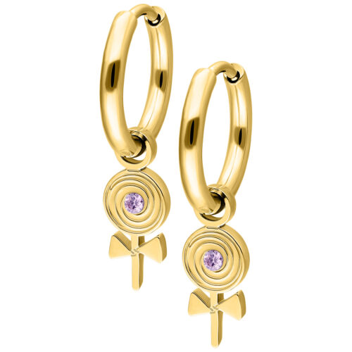 Mini Lollipop Hoops Pair - Oro