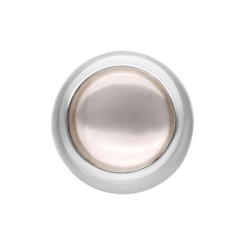 Sfera Clip in Argento con cristallo brillante, primo piano