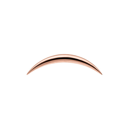 Inserto ovale in oro rosa su sfondo bianco