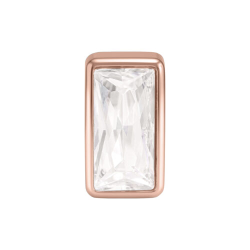 Push Fit Baguette Crystal Attachment - Oro rosa