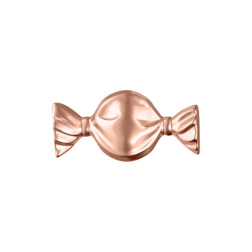 Inserto Bonbon in rosé dorato in titanio su sfondo bianco