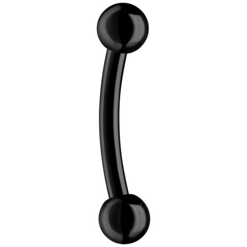 Micro Bananabell nero in titanio su sfondo bianco
