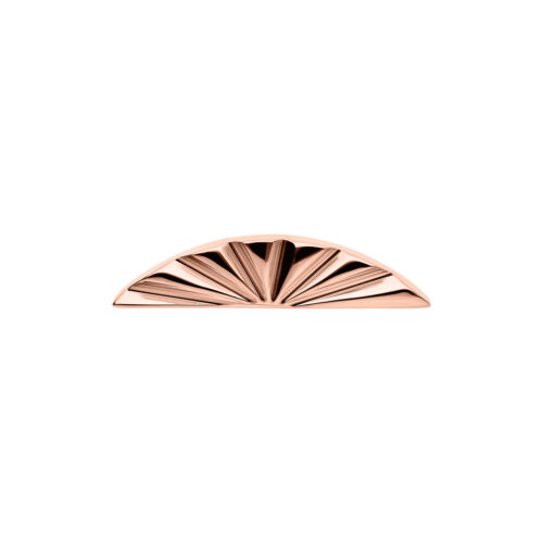 Push Fit Riffled Half Oval Attachment - Oro rosa