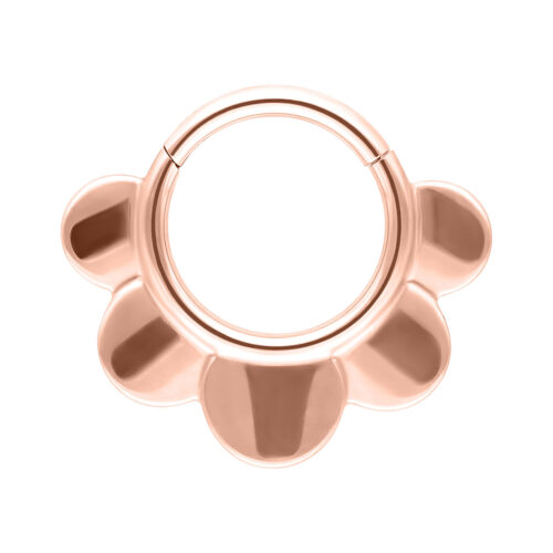 Clicker Half Flower in Titanio - Oro rosa