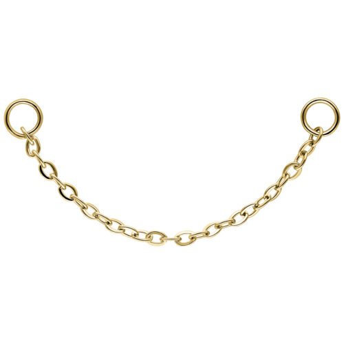 Basic Piercing Connection Chain - Oro, 25,0 mm