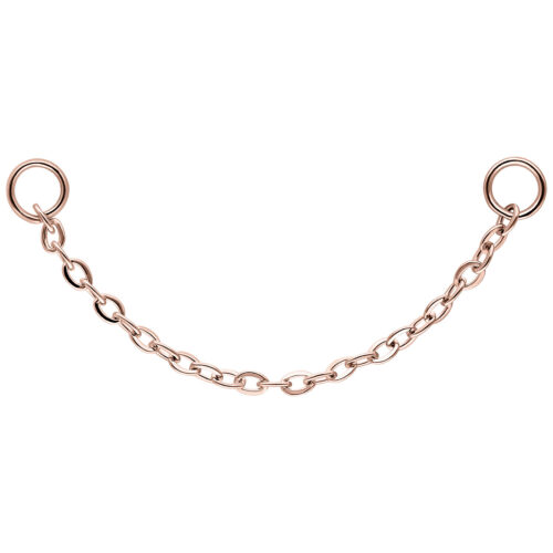 Basic Piercing Connection Chain - Oro rosa, 25,0 mm