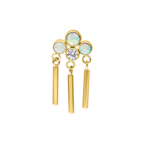Push Fit Synthetic Opal Statement Crown Attachment - Oro