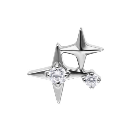 Push Fit Star Sparkle Attachment - Argento