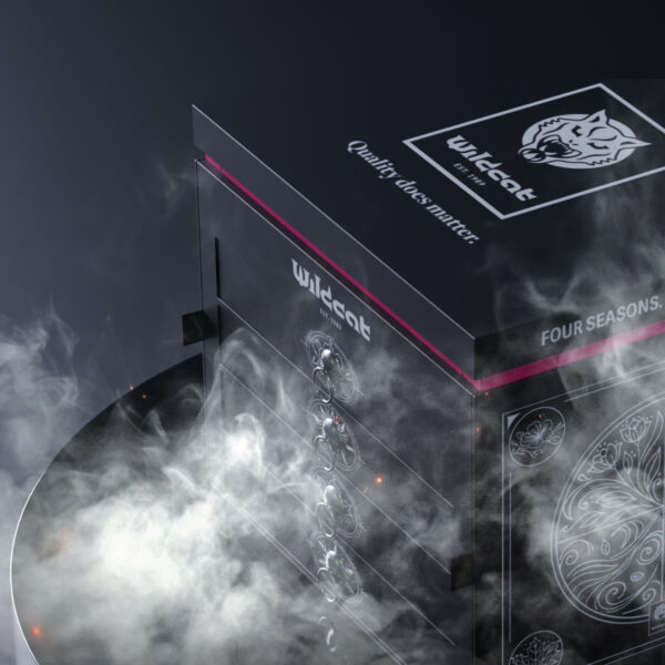 Scatola nera Wildcat con decorazioni stagionali e fumo