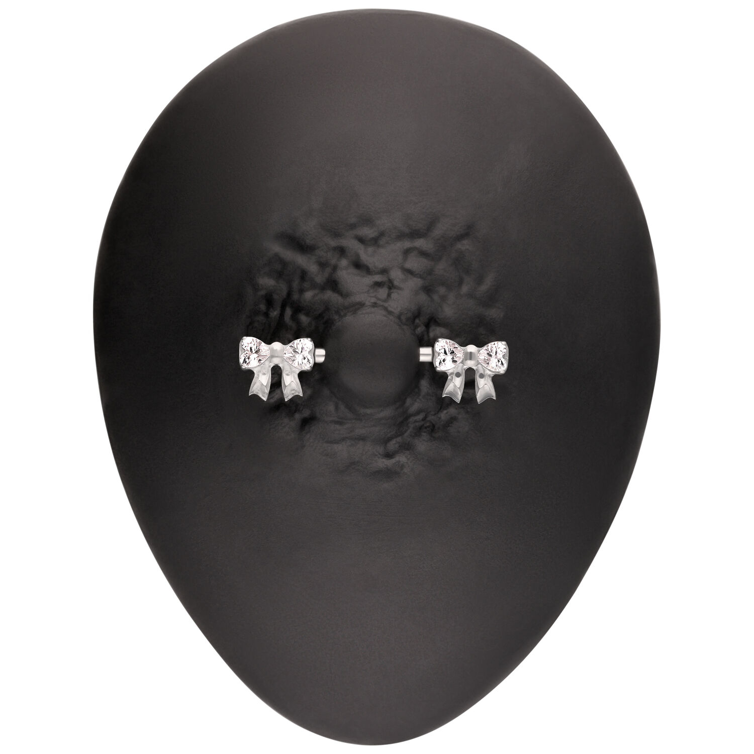 Piercing Barbell con Fiocchi di Cristallo Due Barbells con Fiocchi di Cristallo su sfondo nero