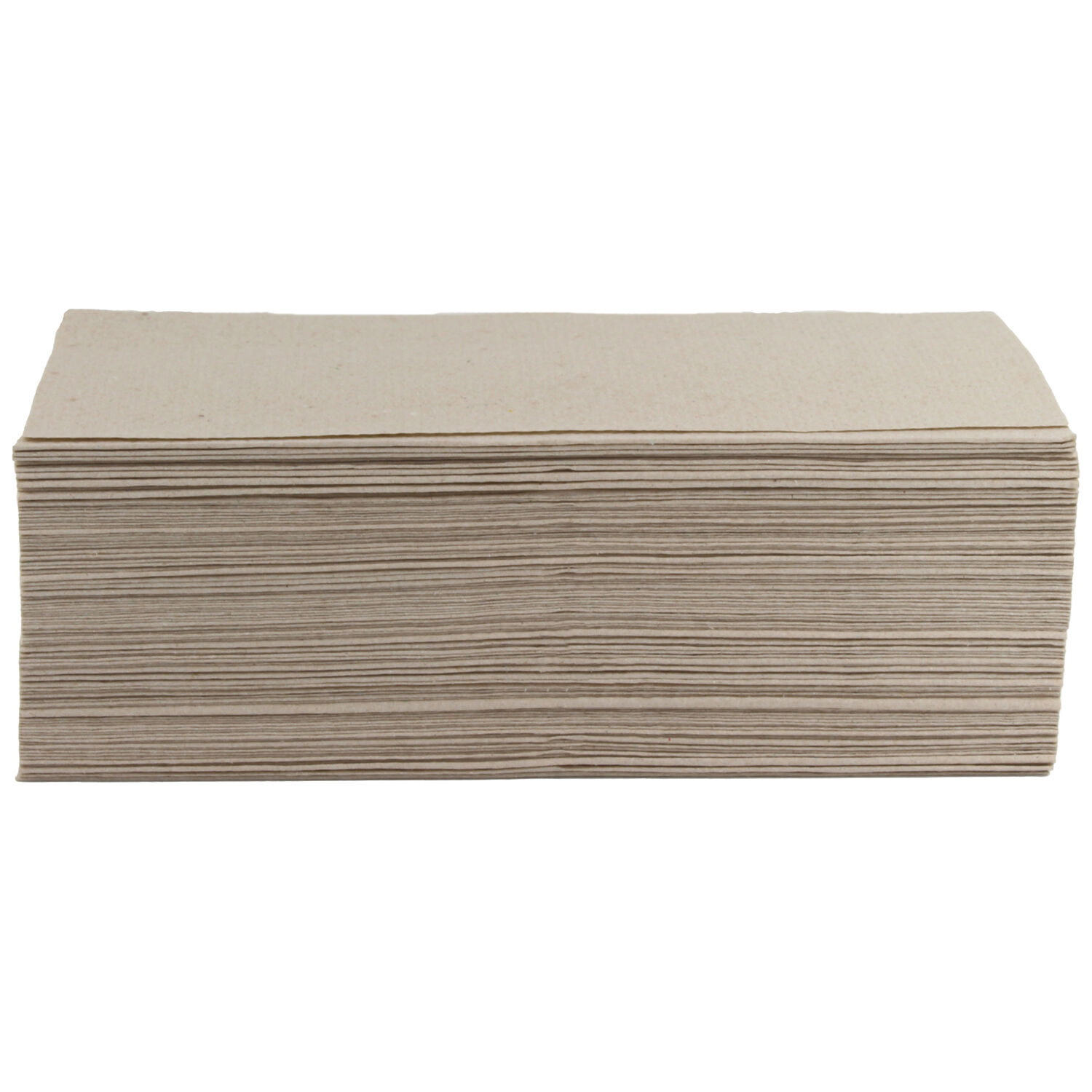 Asciugamano monostrato piegato, beige Asciugamano monostrato beige piegato su sfondo bianco
